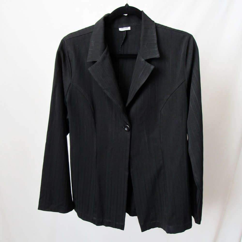 Celine by Champion Vintage Black Blazer Jacket Sporty Casual 90s Corpcore- M/L